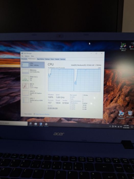 Laptop Acer Aspire E5-573G, 8 GB,  ssd 256 GB  , GeForce 920M 2 Gb