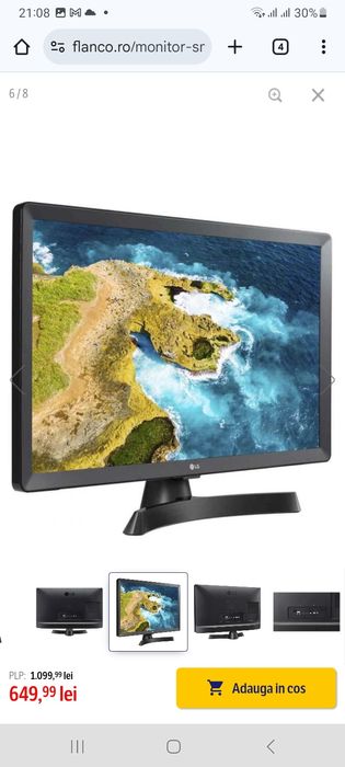 TV / Monitor Smart LED LG 24TQ510S-PZ, diagonala de 60 cm
Monitor PCMo
