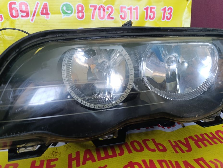 Фары на BMW E46 до рестайлинг с ангельскими