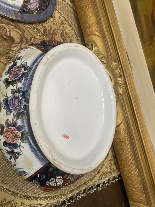 Супник Японска порцеланова купа с капак Satsuma Япония 1920 1930