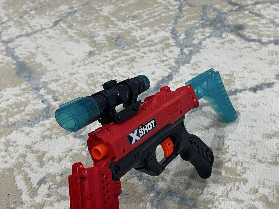 X-Shot бластер (нерф) с прицелом + 12дротиков