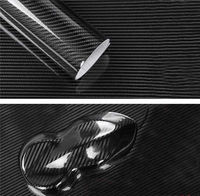 Фолио карбон гланц 7D - широчина 1.52м - черно