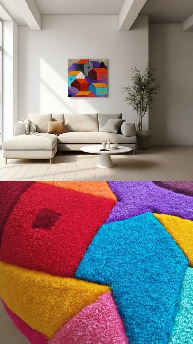 Тафтинговое панно ручной работы