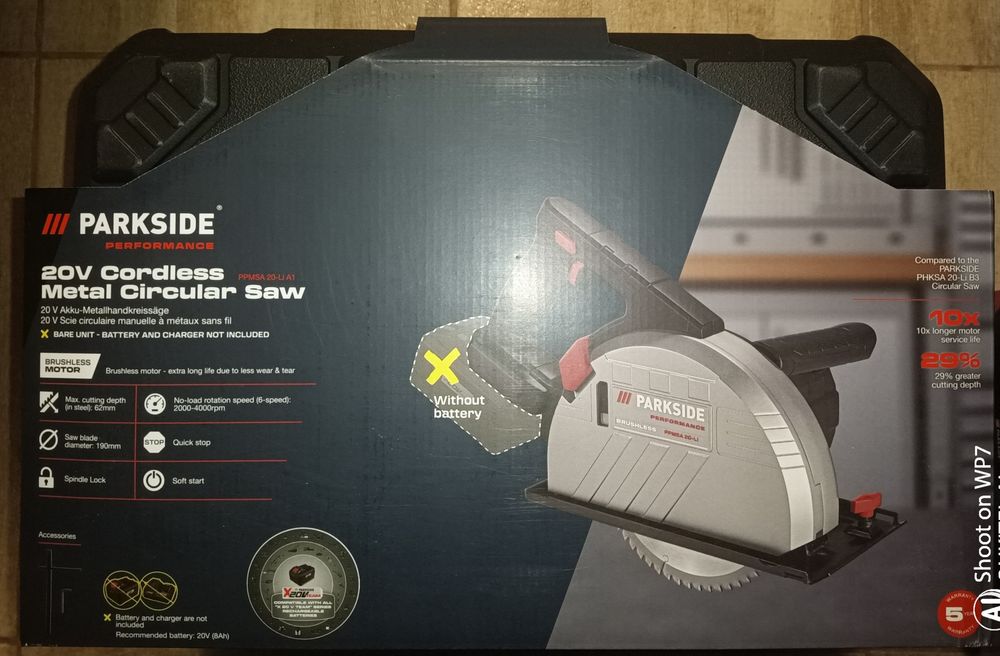 Parkside ferastrau circular cu baterie incarcator 20V fierastrau disc