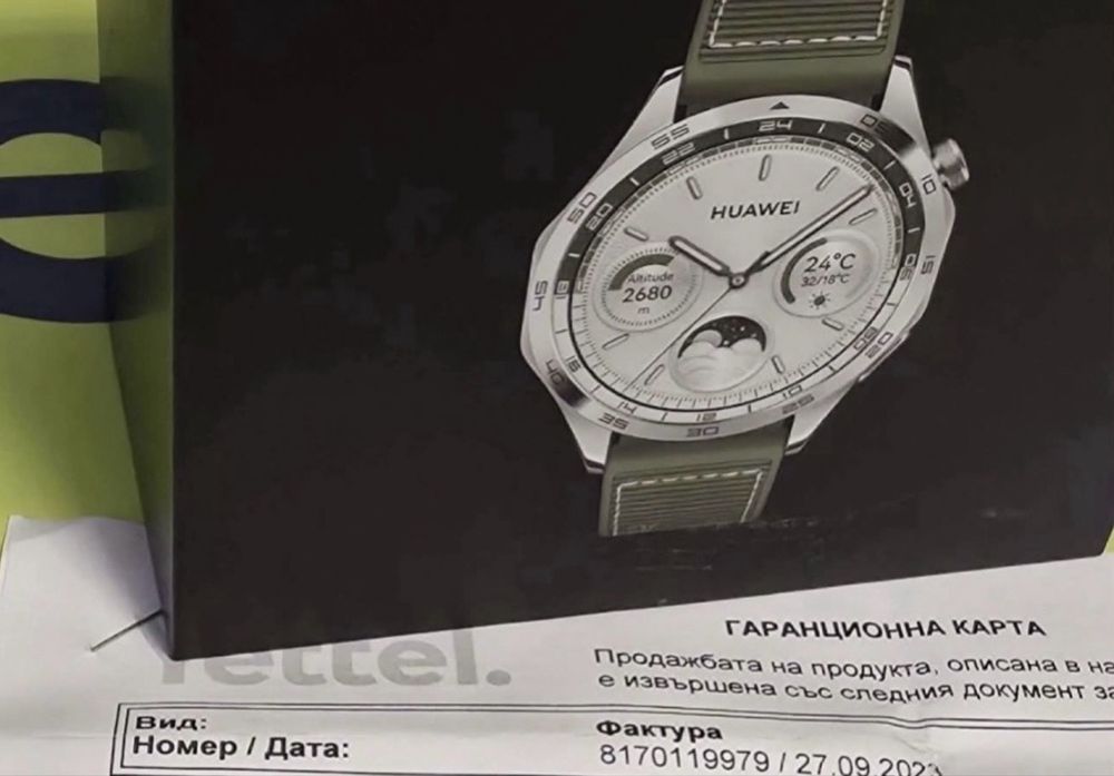 46mm Huawei watch GT4 | GT 4 BT Yettel Гаранция 2025 Green