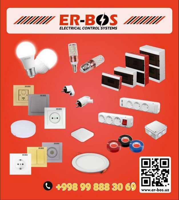 ER-BOS elektro tovarlar 1500mindan oshq uyingiz uchun sfatli tovarlar