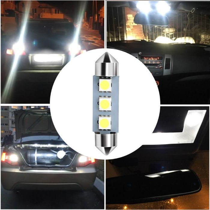 LED Лед Диодни Крушки  31мм, 36мм, 39мм, 41мм, 12V, Бяла Светлина