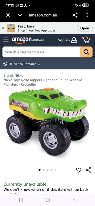 Masinuta monster truck crocodil