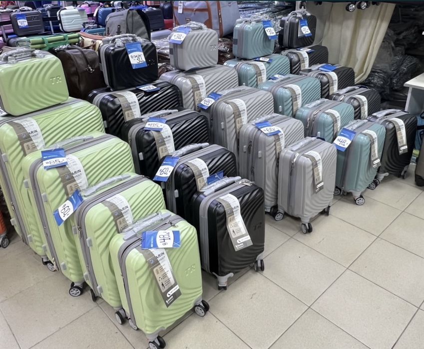 пътнически куфар+разширител 5см 5бр ABS удароустойчив 4 колела 360°