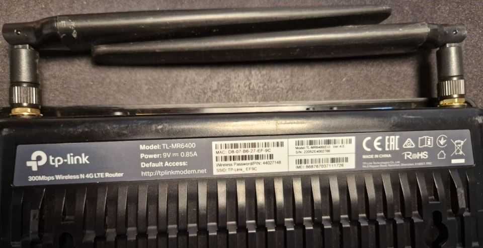 Router 4G LTE TP-Link TL-MR6400 Wireless N, cu SIM