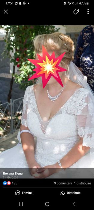 Rochie de mireasa cu trena