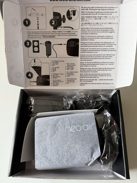 Kit nou aerograf si compresor Iwata Neo IW120