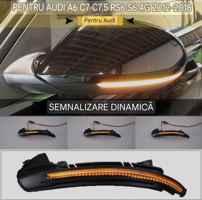Semnalizare dinamica Audi A6 C7 C7.5 semnalizatoare dinamice 2013 2018