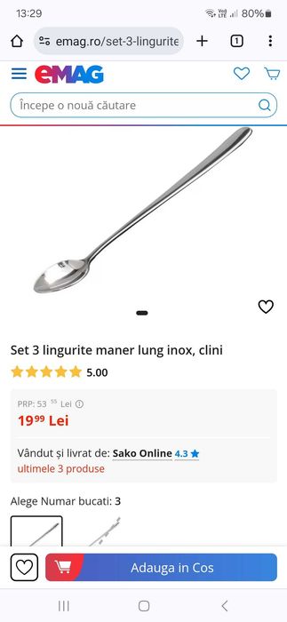 Lot lingurite inox noi noute.