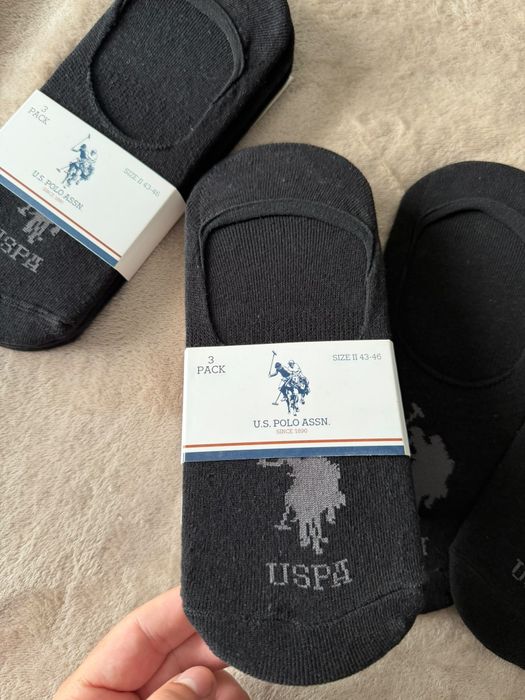 US Polo Assn set 9 perechi sosete bărbătești culoare negru mărimea 43-46 noi originale