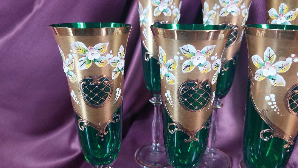 Фужеры Богемское стекло (Чехия)