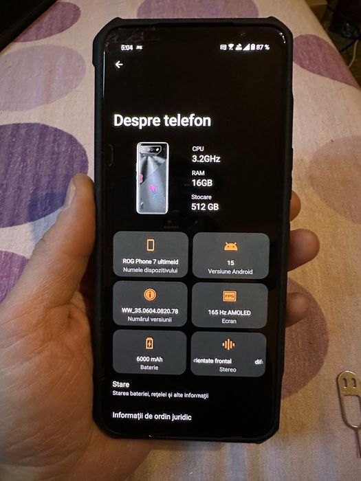 Asus Rog phone 7 ultimate,telefon gaming