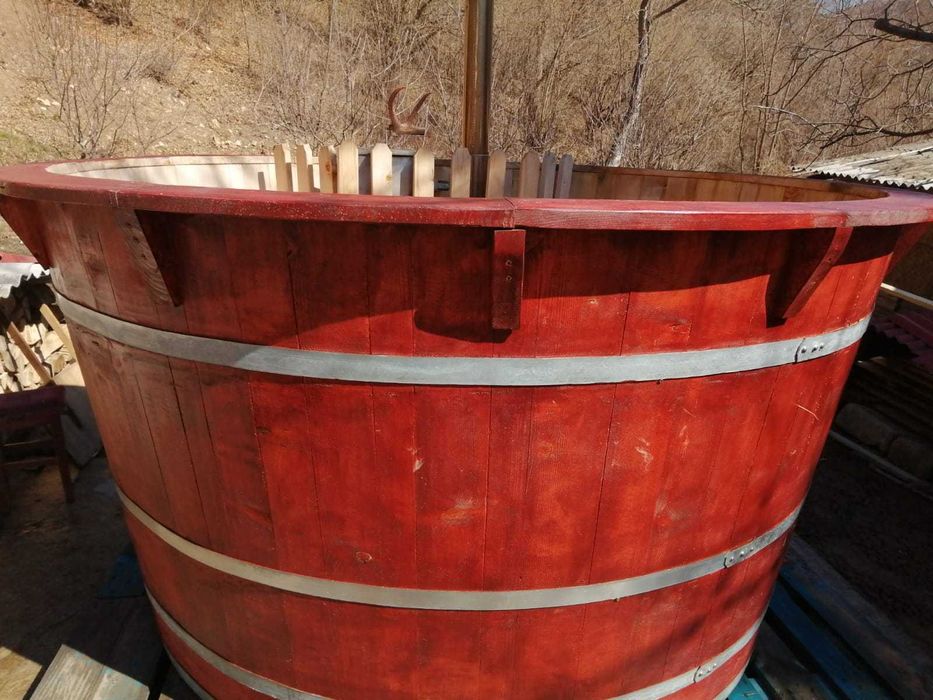 Ciubar | Hot Tube | Piscina | Cada din lemn cu soba din inox