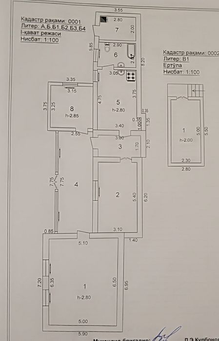 Продаётся свой участок в районе Паркентского базара.