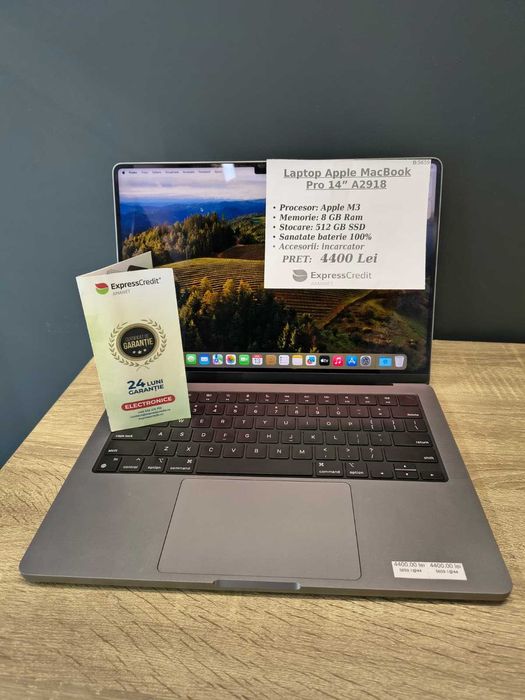(AG51) Apple Mackbook Pro 14" b5659 - Garantie 2 ani!