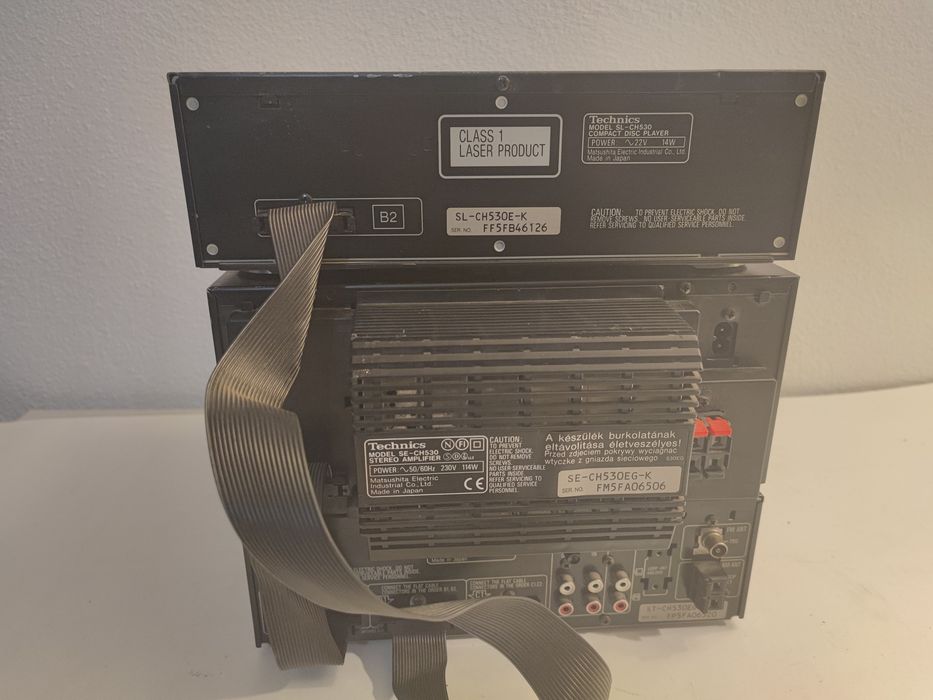 Mini sistem Technics amplificator SE CH 530, deck, tuner sound process
