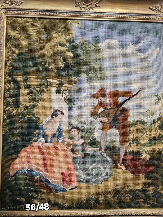 Старинен гоблен с рамка Lancret 56/48