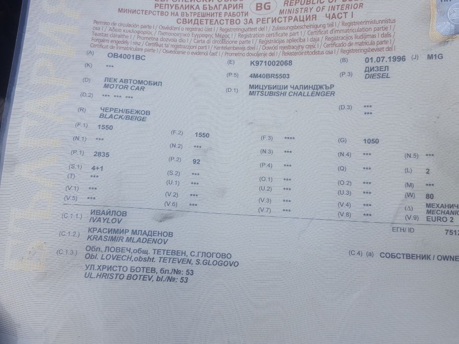 паджеро спорт чèлинджер на части 98 год 2.8 тди