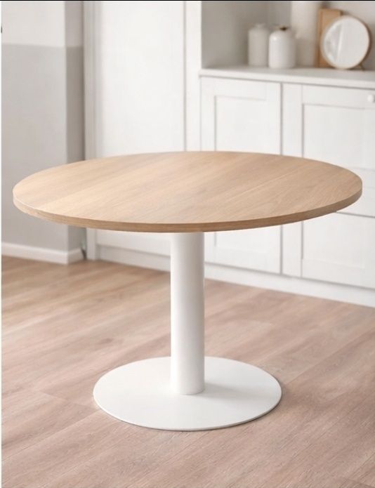 Masa rotunda 110 cm cu picior metalic