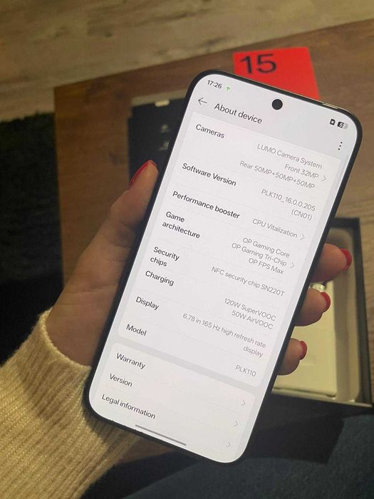 OnePlus 15 5G 7300mAh 12/256GB Global ROM