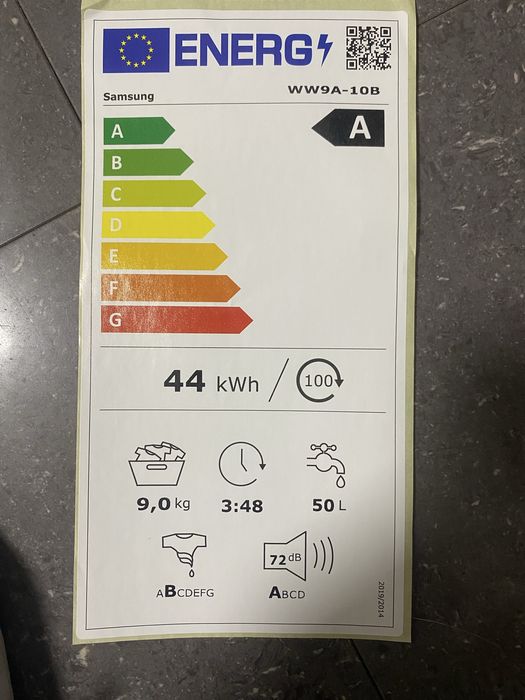 Сива пералня Samsung WW9A-10B 9 kg. AI Control