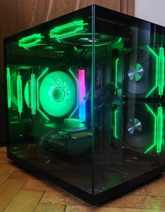 Мини Гейм PC Ryzen 7500f, AMD 9060xt 16gb, 32gb ddr5, 1tb nvme,2tb hdd