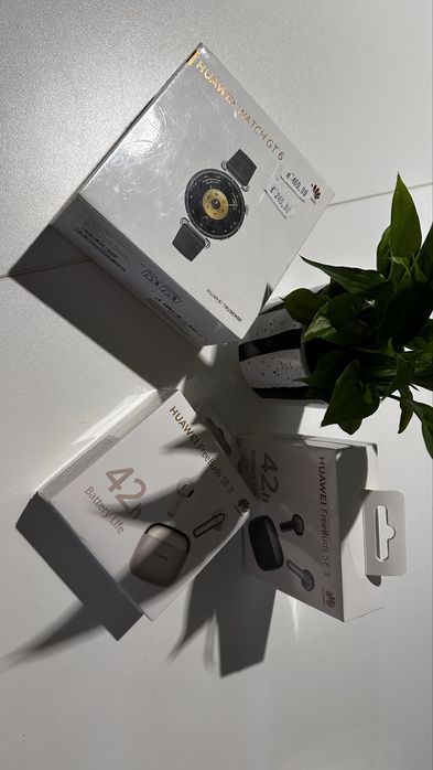 Huawei Watch GT 6 Black + подарък безжични слушалки