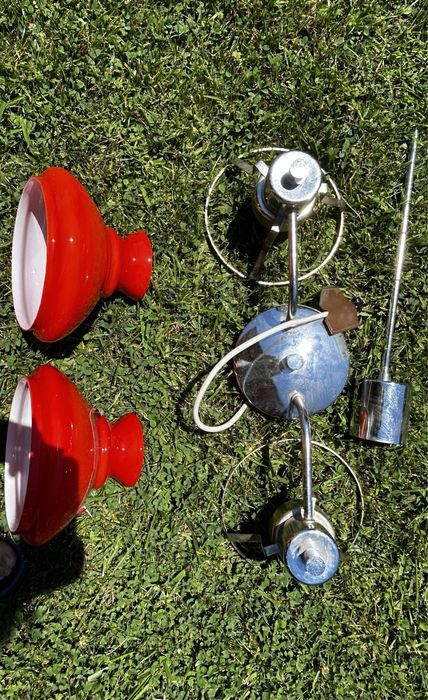 Ретро соц лампа/полилей кехлибар