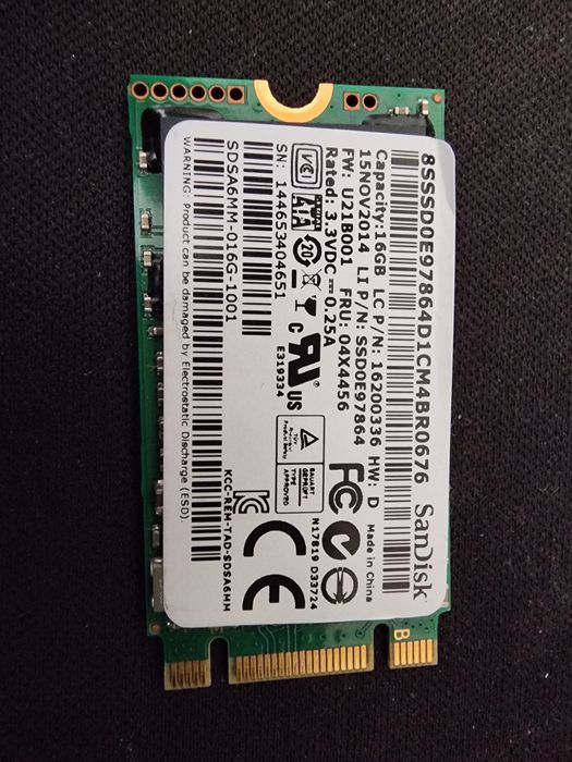 SSD M2 ,16Gb ,NGFF, 2242.