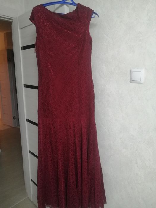 Платье бордовое "русалка"