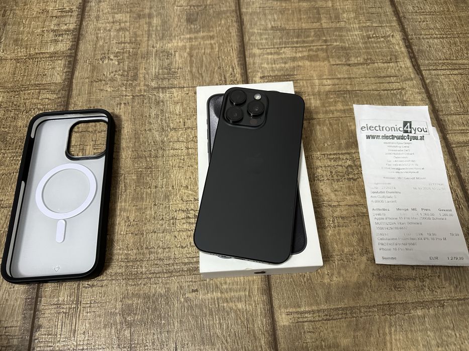 Iphone 15 Pro Max 256GB Black Titanium Impecabil