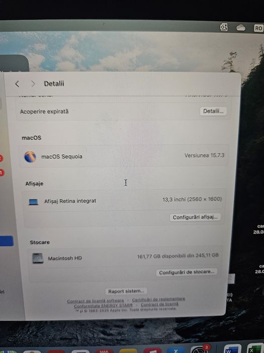 Apple Macbook air 13 8gb ca si nou