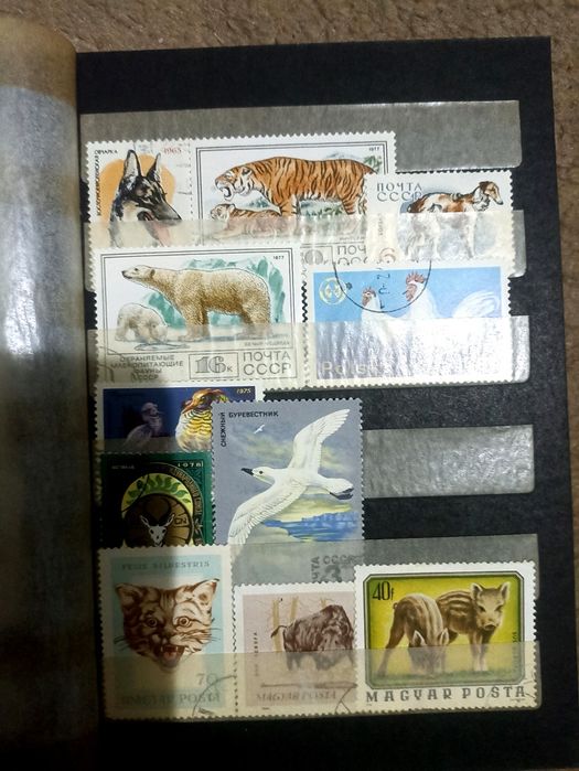 Класьор с пощенски марки  различна тематика около 150 бр ,100  лв
