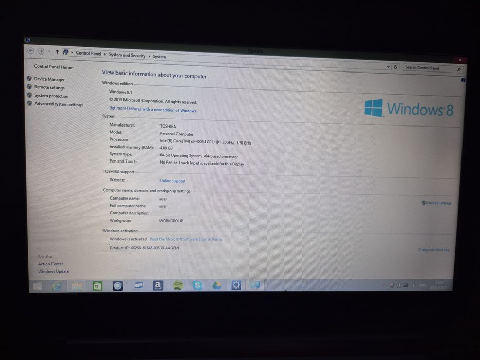 Toshiba Satellite S50-B-142, 15.6 inch diagonala