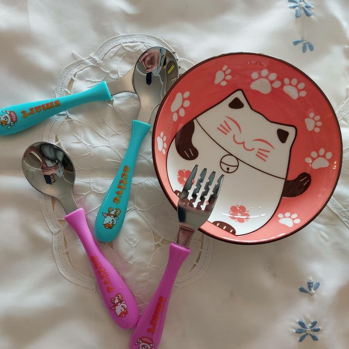 Детские приборы ложка с вилкой