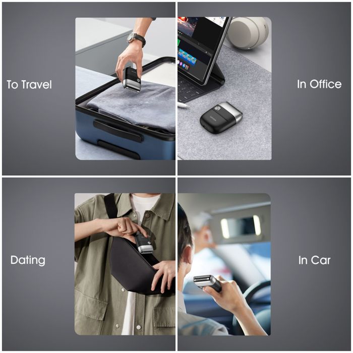 Безжична електрическа самобръсначка 2в1 с тример, 15 дни батерия