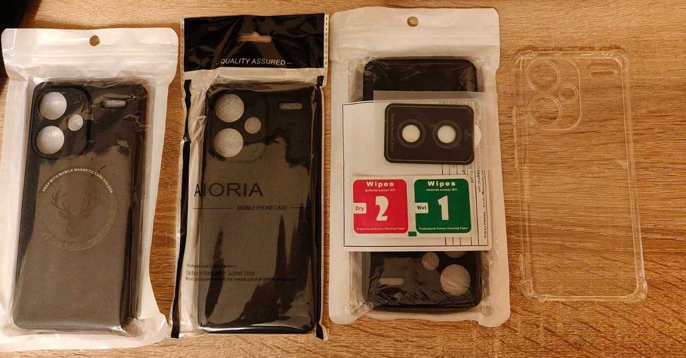 Кейсове 4 броя + стъкла за камери за Xiaomi Redmi note 13 pro +