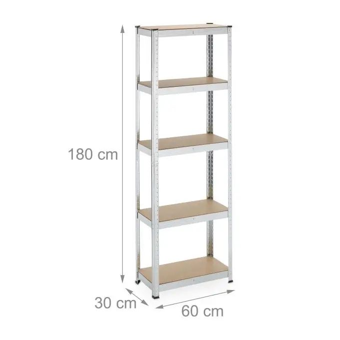 Тежкотоварна стелажна конструкция с 5 нива