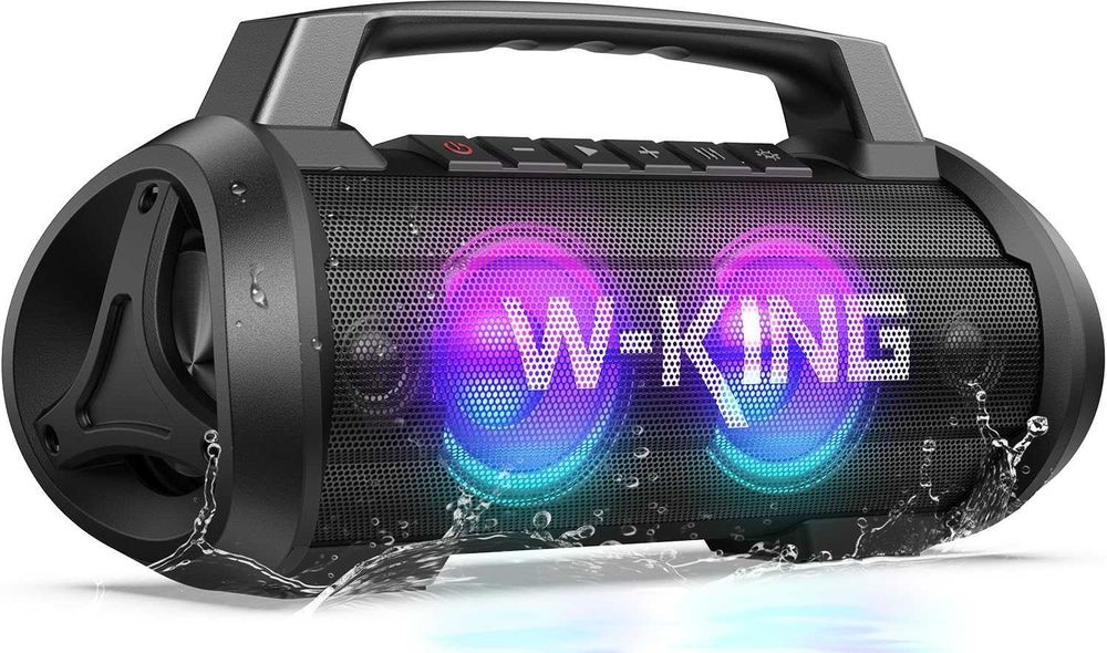 Bluetooth Колонка W-KING, 70 W RMS (120 W Peak), Super Bass, LED Осветление