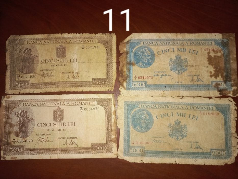 Bancnote vechi din diferiți ani si țări