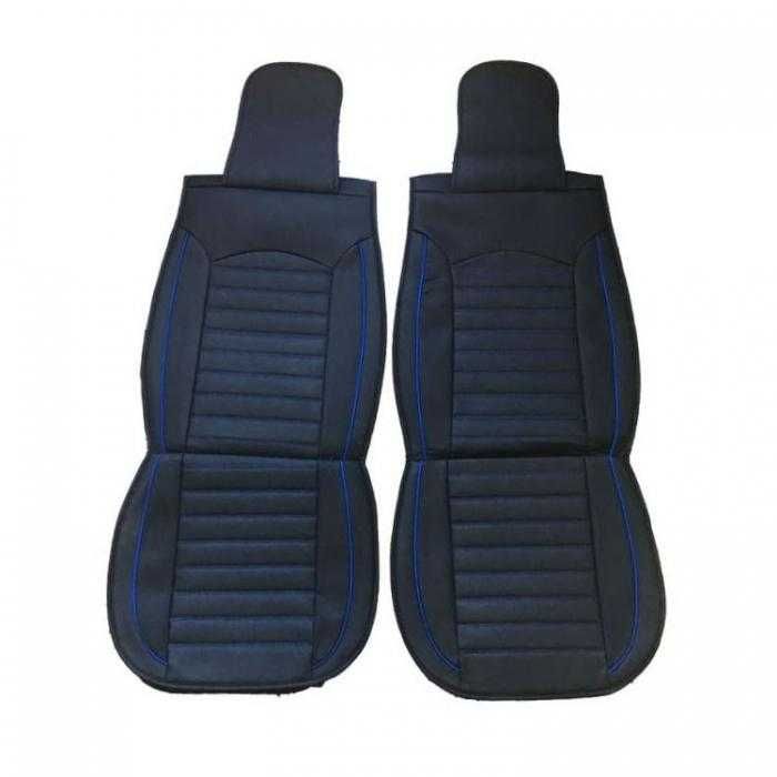 Кожени калъфи да седалки, 2бр Car seat covers, 3 цвята на канта