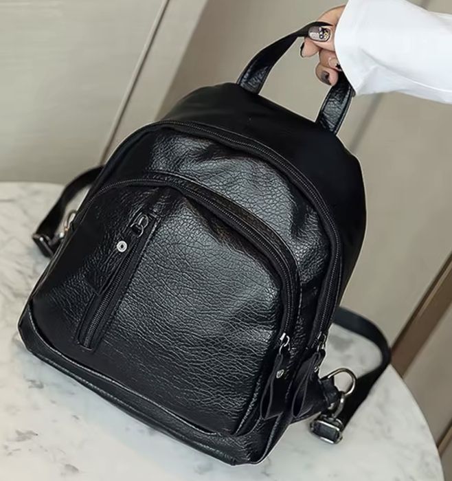 Нова малка дамска кожена раница за всекидневна употреба