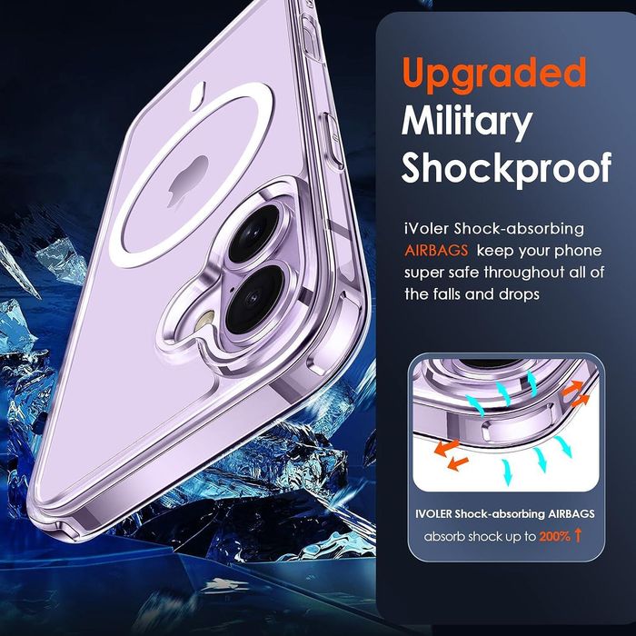 Прозрачен magsafe кейс за apple iphone 17