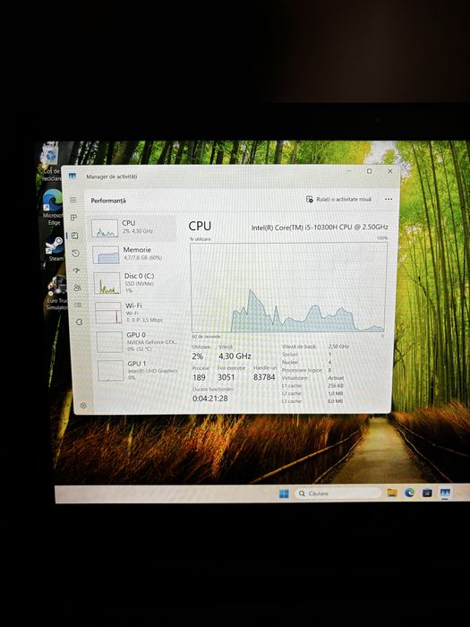 Vand laptop Gaming MSI GF63 Thin i5 GTX 1650