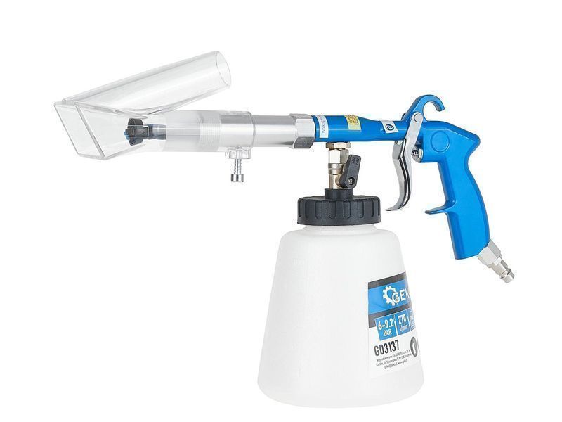 Пневматичен пистолет за миене на тапицерия tornador с адаптер за вакуу